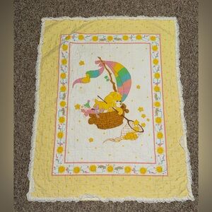 vintage Care Bears baby blanket funshine bear baby blanket unisex boys girls